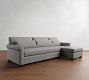 York Roll Arm Deep Seat Chaise Sectional (86"&ndash;117")