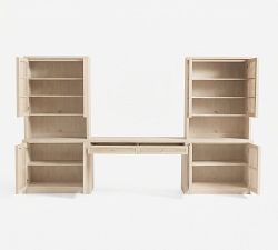 Marina Grand Cane Console Desk with Storage (126")