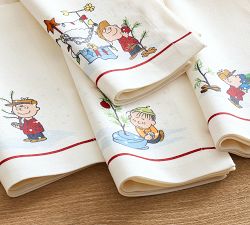 Peanuts™ Charlie Brown Christmas Organic Cotton Napkins - Mixed Set of 4