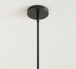 Cooper Ribbed Glass Globe Pendant (16")