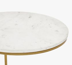 Delaney Oval Marble C-Table (19")