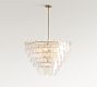 Avalon Cast Glass Round Tiered Chandelier (33")
