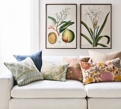 Maia Reversible Embroidered Lumbar Pillow Cover