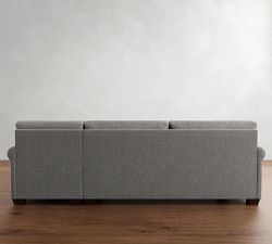 York Roll Arm Deep Seat Chaise Sectional (86"&ndash;117")