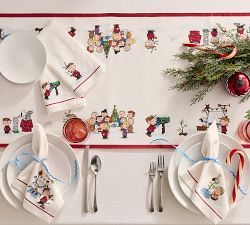 Peanuts™ Charlie Brown Christmas Organic Cotton Napkins - Mixed Set of 4