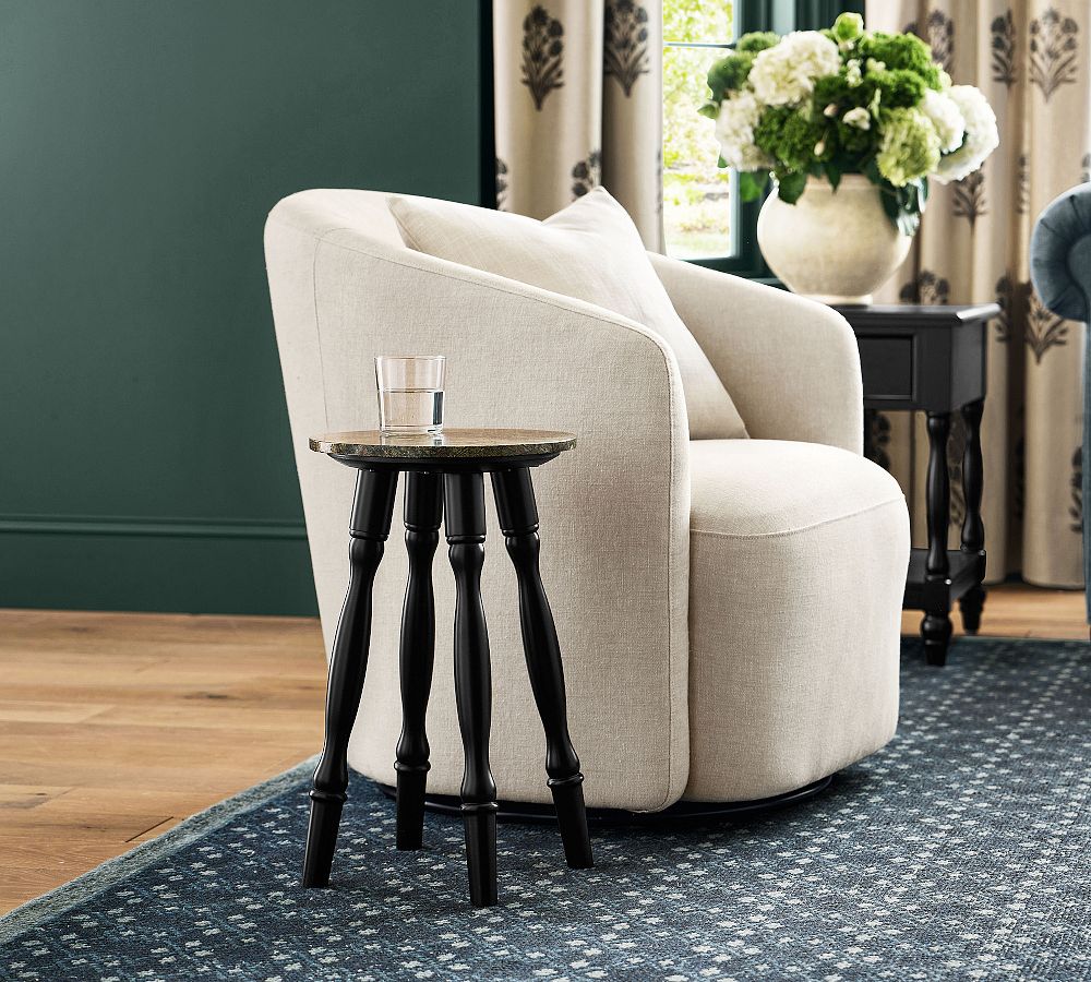 Chris Loves Julia Green Marble Top Accent Table (14