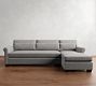 York Roll Arm Deep Seat Chaise Sectional (86"&ndash;117")