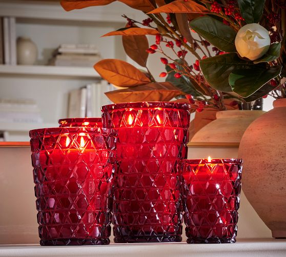 Deep Cut Glass Candle - Fireside Cinnamon