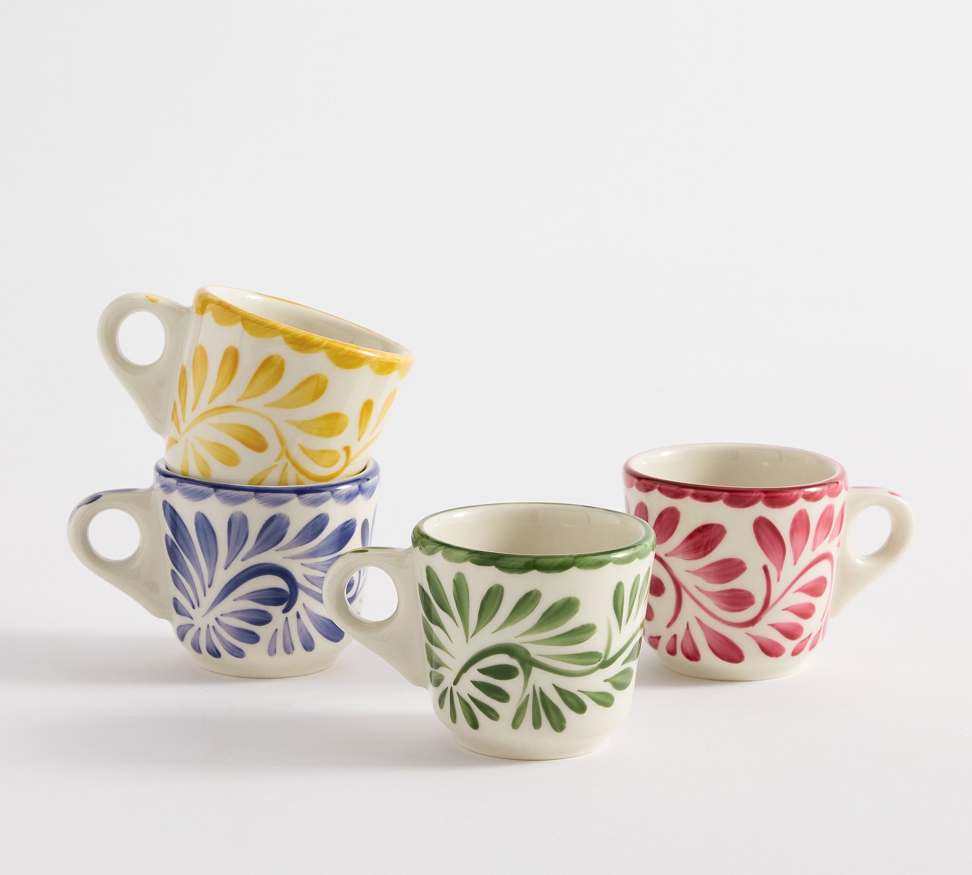 Puebla Porcelain Espresso Cups - Set of 4 - thumbnail 3