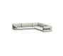 Kostas Outdoor 5Pc Cushion Cover (2 Armless/3 Crnr/LA/RA); High Performance Textured Slub, White