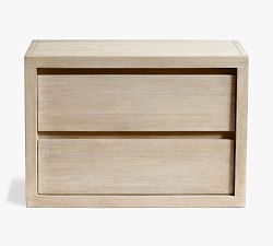 Open Box: Cayman Wide Nightstand without Glass Top (33") - Biscotti