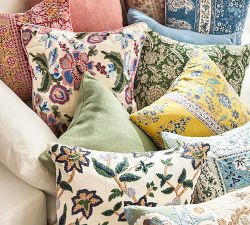 Maddie Floral Embroidered Pillow Cover