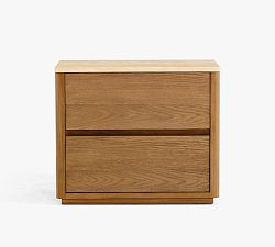 Open Box: Kona Travertine Nightstand (26") - Woodland Brown