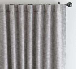 Open Box: Seaton Textured Cotton Blackout Curtain (100"W x 96"L) - Flagstone