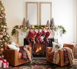 Plaid Teddy Icon Stocking