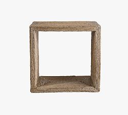 Open Box: Noah Rectangular Woven Side Table (22") - Brown