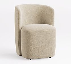 Open Box: Preston Upholstered Dining Chair - Performance Bouclé Oatmeal