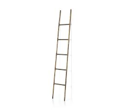 Antique Leaning Brass Ladder Rack