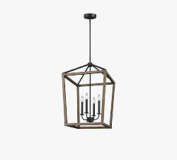 Open Box: Buford Wood &amp; Iron Chandelier, Medium