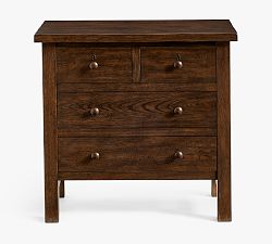 Open Box: Farmhouse 4 Drawer Nightstand (28.5") - Sienna Brown