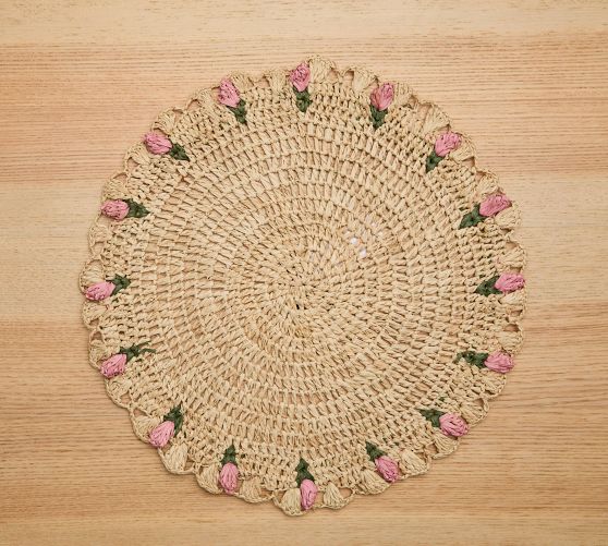 Tulip Edged Handwoven Placemat, Set of 4