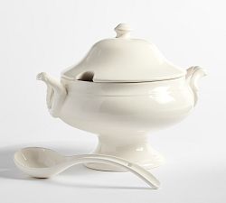 Open Box: Heirloom Stoneware Tureen + Lid - White