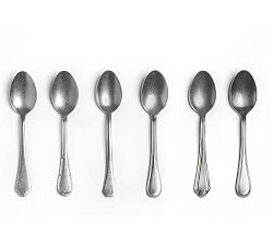 Original Vintage Italian Stainless Steel Coffee Spoon Set, Set of 5