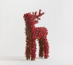 Open Box: Lit Red Berry Reindeer