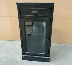 Open Box: Modular Bar Cabinet Base with Glass Doors (18") - Black