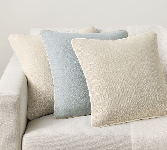 Everyday Linen Reversible Piped Pillow Cover