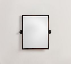 Open Box: Kensington Rectangular Pivot Mirror, 23 x 24" - Antique Bronze