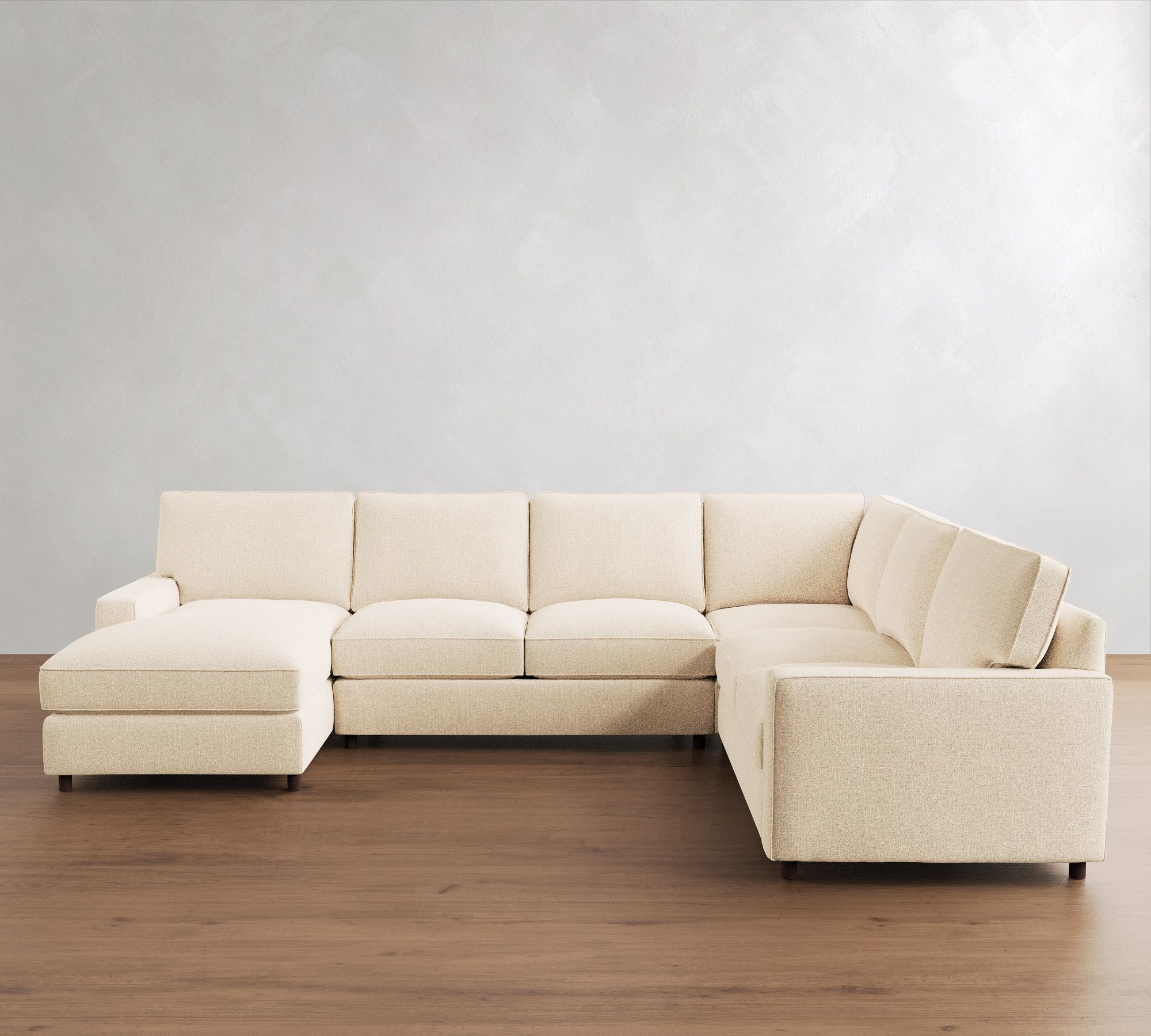 PB Comfort Square Arm L-Shaped Chaise Sectional (135")