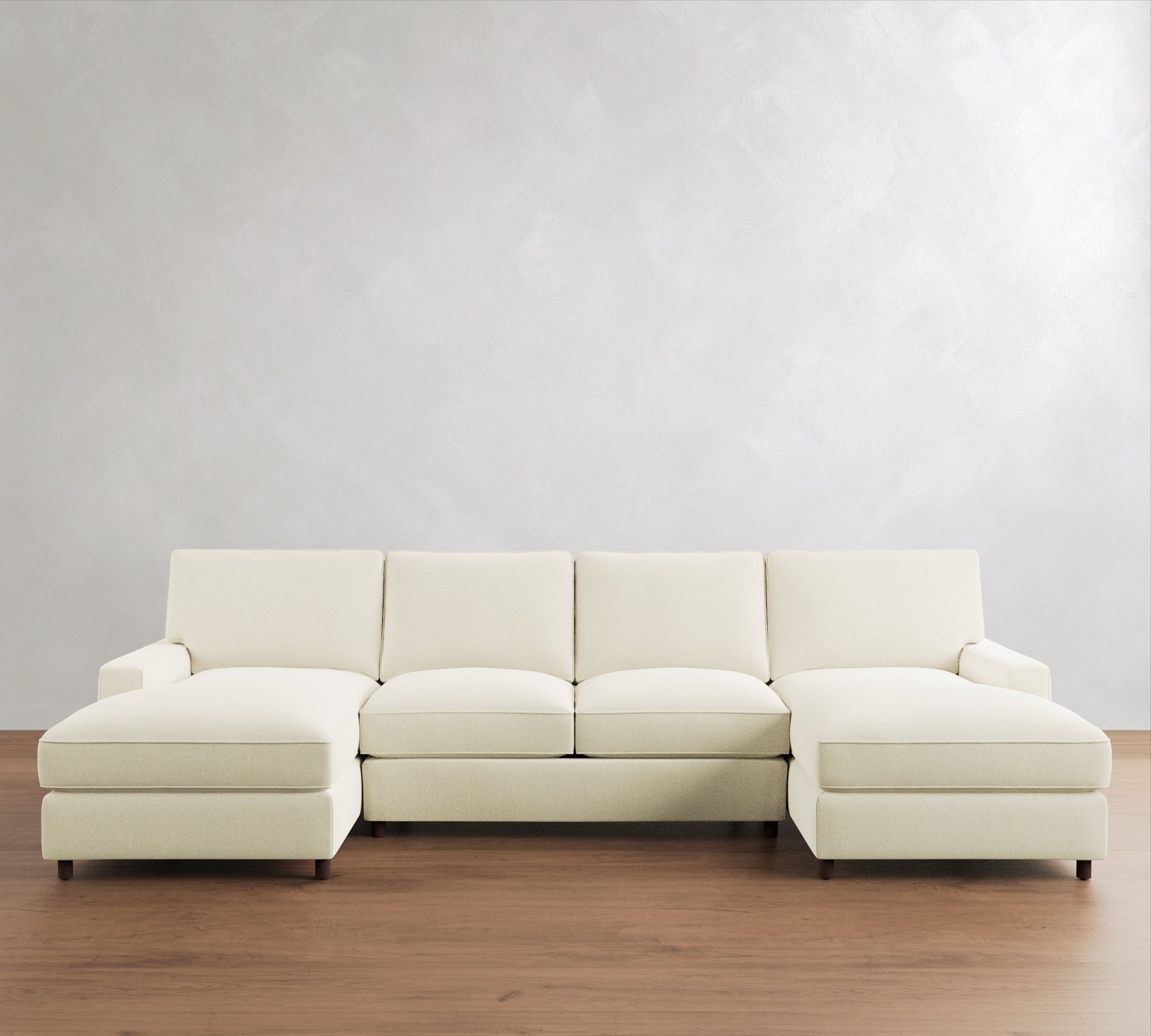 PB Comfort Square Arm Double Chaise Sectional (131"–165")