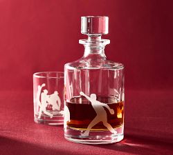 Baseball Decanter &amp; Double Old Fashioned Glasses Set