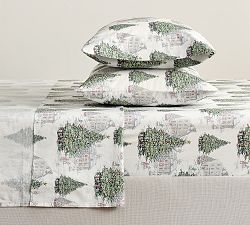 Vintage Christmas Percale Sheet Set