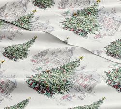 Vintage Christmas Percale Sheet Set