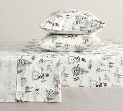 Vintage Snowman Percale Sheet Set