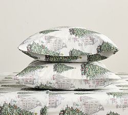 Vintage Christmas Percale Pillowcases - Set of 2