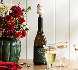 Norman Rockwell Santa Wine Stopper