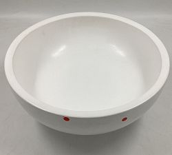Open Box: Orion Handcrafted Terracotta Bowl, Large - White