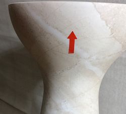 Open Box: Sorrento Round Accent Table (8") - Travertine