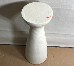 Open Box: Sorrento Round Accent Table (8") - Travertine