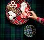 Stewart Plaid Stoneware Scallop Round Appetizer Plates - Set of 4