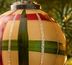 Hand-Painted Checkered Ornament