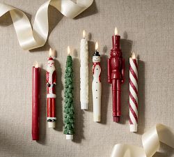 Flameless Snowman Taper Candle