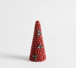 Standard Flameless Holly Berry Candle