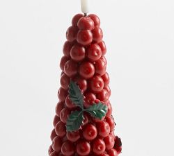Standard Flameless Holly Berry Candle