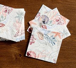 Caspari Enchanted Coast Lunch Napkins - Set of 20