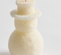 Standard Flameless Glitter Snowman Candle