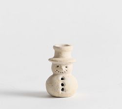 Terracotta Snowman Candle Holder
